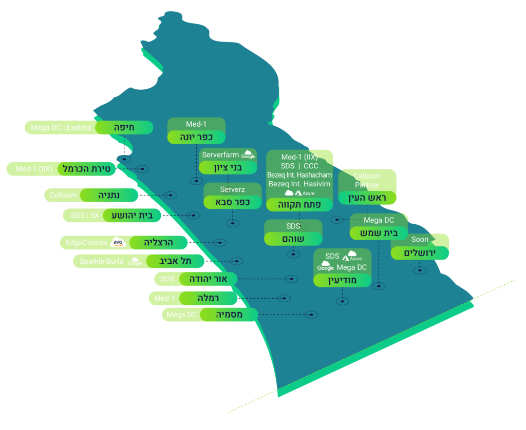 מפת פריסת הסיבים של יוניגאה